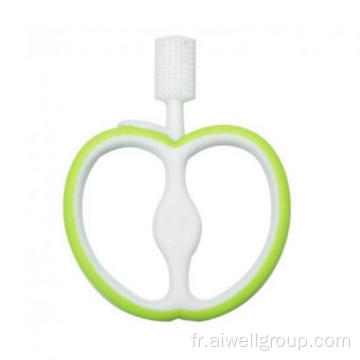 Brosse à dents d&#39;entraînement en silicone de forme de pomme en forme de pomme